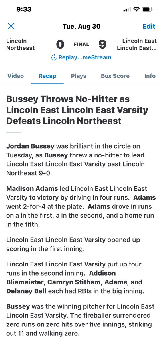 NEQuakesNatl18u's tweet photo. 🥎🥎Da BUS 🚌 wouldn’t stop and the Bell 🔔kept ringing! 🥎🥎. 2023 uncommitted RHP Jordan Bussey @jordanbussey10 with a no hitter and 2024 uncommitted P/MI Delaney Bell @delaneybell went 3/3. #DingDongDing @QuakesRecruit @NEQuakesSB https://t.co/LUyl92AWK0