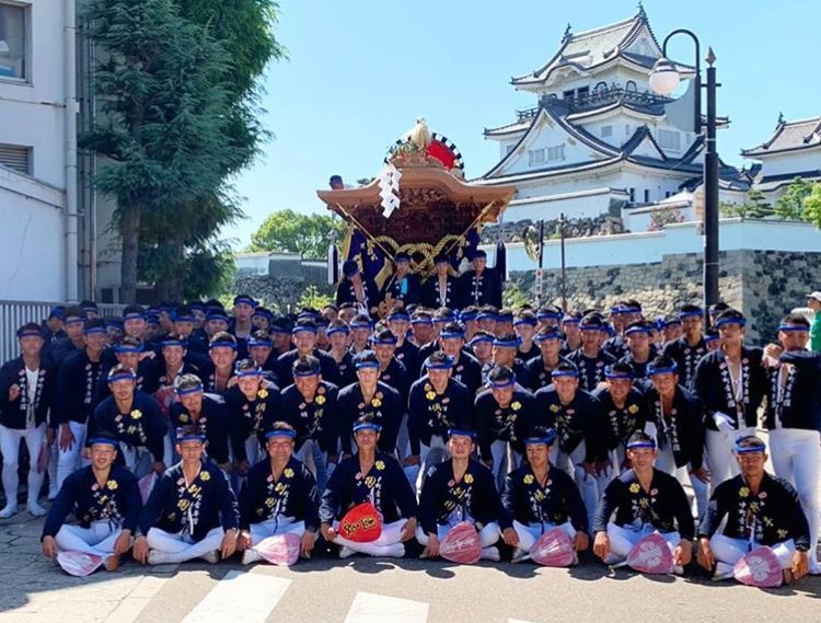 岸和田だんじり中町青年団法被 今日は懐かしい昭和52年宮入りです☺️ 今の青年団は誰も生まれ