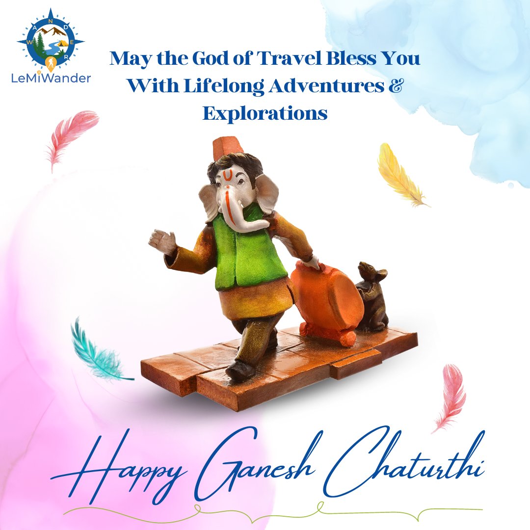 LeMiWander's tweet photo. This Ganesh Chaturthi, don't forget to get Bappa's blessings before you embark on a new adventure with LeMiWander!
#lemiwander #newwaytotravel #travel #traveladventures #ganeshchaturthi #ganeshchaturthi2022 #ganpatibappamorya #experientialtravel #surpriseyourself https://t.co/L6lFu1OGa6
