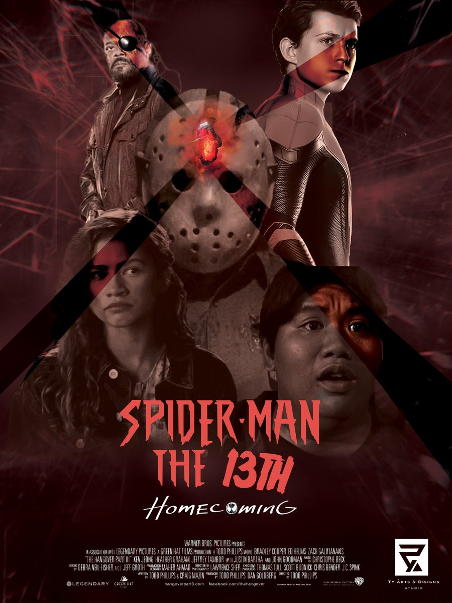 Tyartsanddesign's tweet image. "Spider-Man the 13th homecoming"
out on the 33rd of neveruary....lol
- But do you think a spiderman vs Jason horror/superhero movie would make a great horror movie?
Also, what would you name the movie? Comment below
#spiderman   #jason #fridaythe13th #design  #marvel  #tomholland