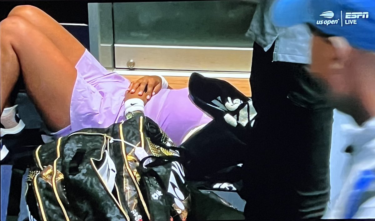 Is Naomi okay?? 👀 
laying in the back after her first round loss to Danyell Collins #USOpen