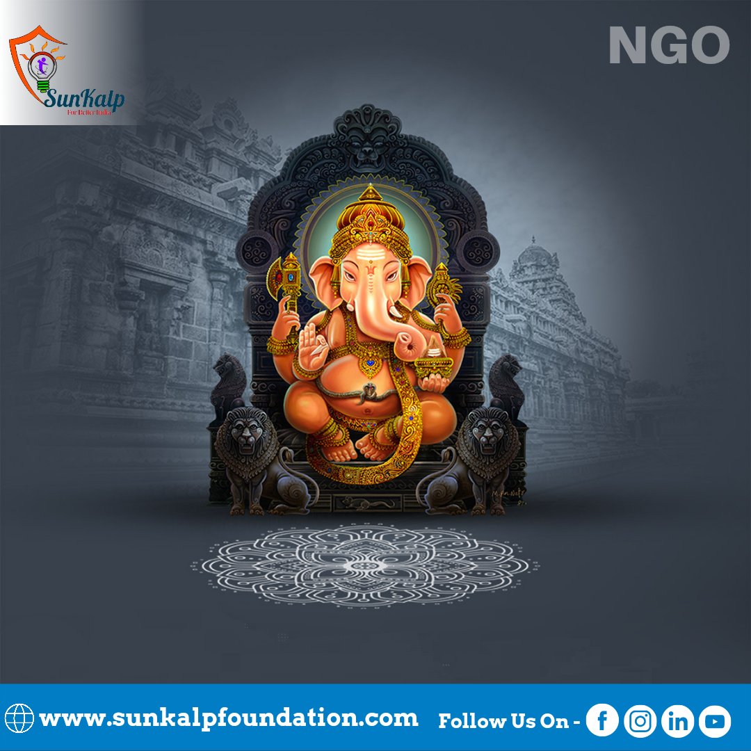 SunkalpF's tweet photo. May Lord Ganesha bestow you with power, destroy your sorrows, and enhance happiness in your life. Happy Ganesh Chaturthi!! I pray that Lord Ganesha bestows you with happiness, wisdom, good health, and prosperity! May the blessings of Shree Ganesha be with you and your family https://t.co/aF3e0lnZ5k