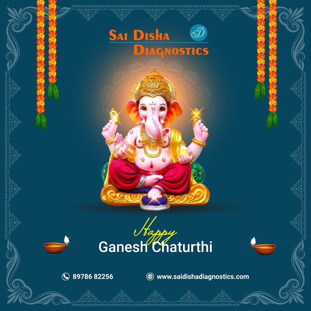 SaiDiagnostics's tweet photo. Sai Disha Diagnostics celebrate Ganesh Chaturthi as the day of honoring and praying to Lord Ganesh and asking him for his blessings and providing good health to all living species.#happyganeshchaturthi #vinayakachavithi #ganesh #SaiDishaDiagnostics https://t.co/HoVyKtYiBJ