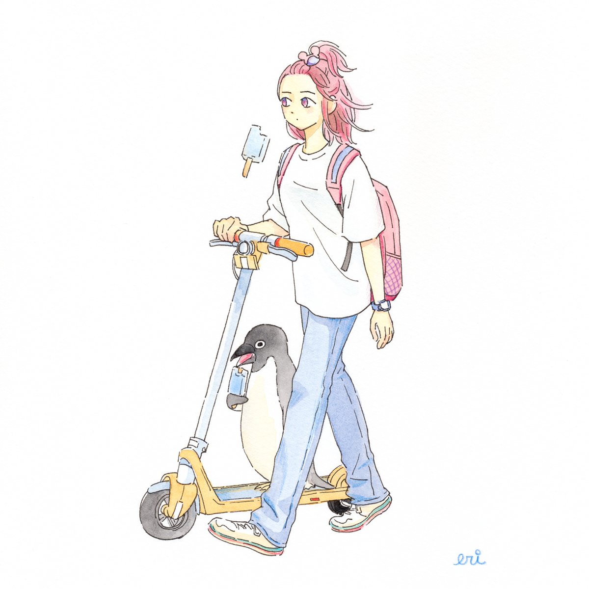 「  #ERISAWATEN 」|衿沢世衣子📙新装版うちのクラス&続編2年生発売中！のイラスト