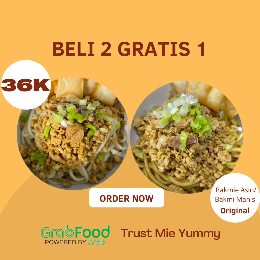 disapspsrr's tweet photo. PROMO BELI 2 GRATIS 1 BAKMIE AYAM DENGAN KUAH KALDU AYAM KAMPUNG DI GRABFOOD!! Makan hemat ber3 mulai dari 36Ribu di @trustmieyummy!!
PEMBELIAN BISA MELALUI WA, INSTAGRAM, GOFOOD, GRABFOOD
LOKASI GUNUNG BATU, BANDUNG #bakmieayam #timbakmiemanis #timbakmieasin #bandung https://t.co/tfrYOK3ZH1