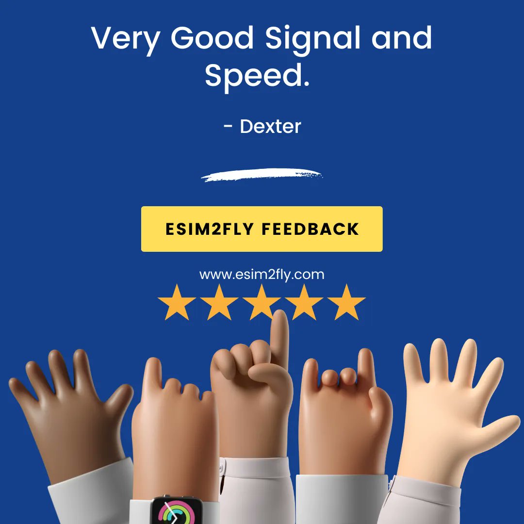 esim2fly's tweet photo. #esim2flyfeedback
We always value customer's feedback.
Check out our products here: https://t.co/xcR2FRlUmW
#esim #esim2fly https://t.co/EOIPwyrNUv