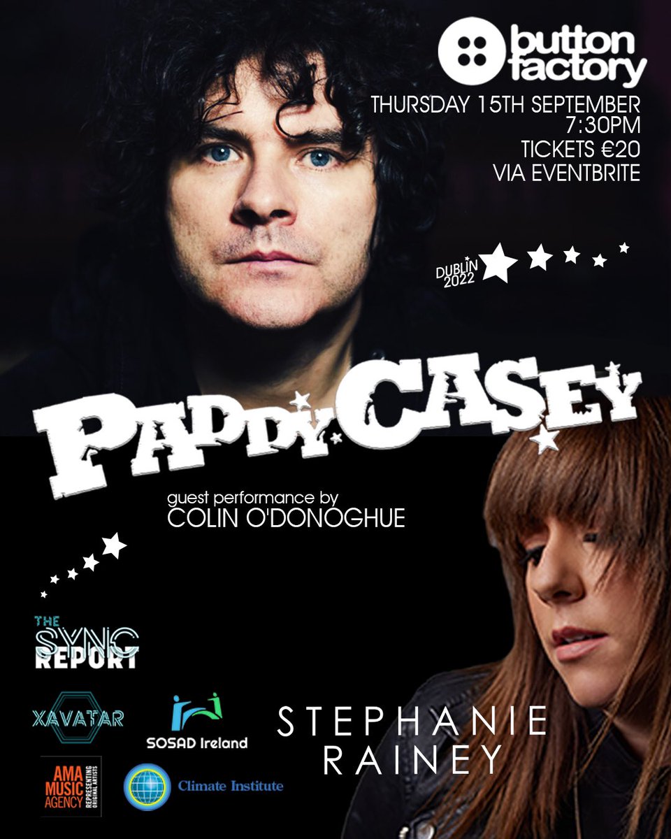 PaddyCaseyMusic's tweet photo. Heading up to Dublin to play next week on the 15th September in The Button Factory with Stephanie Rainey and special guests ... will be trying out something new 🙂 not sure what yet 🙂 

Tickets available from 
https://t.co/JBUvCU73Vs https://t.co/nruINW7uju