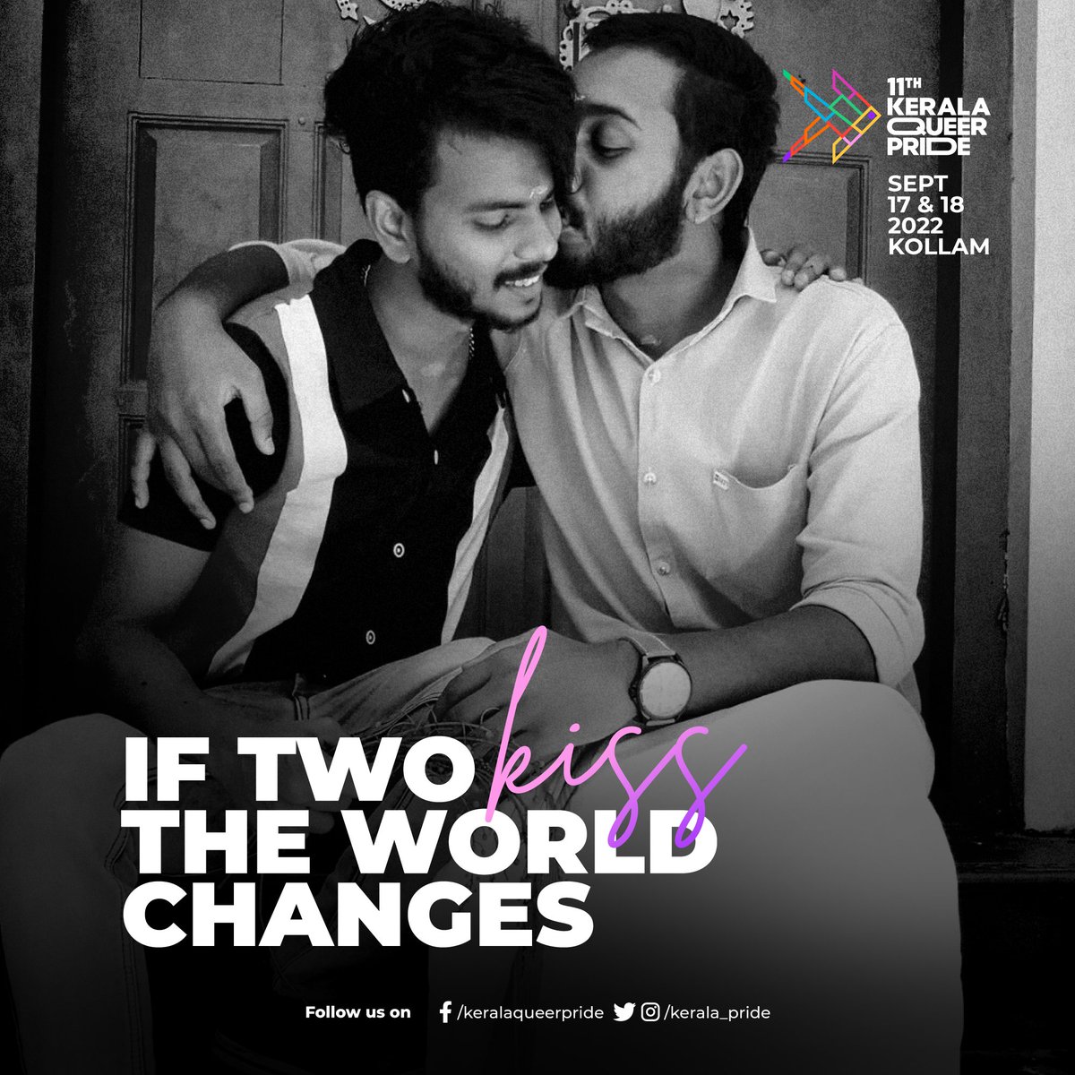 kerala_pride's tweet photo. "o love is to battle,
if two kiss the world changes"
― Octavio Paz 🌈

Sibin &amp; Amjith 🌈
#kerala_pride #pride #LoveAgainstHate
#കൊല്ലംകളറാകും https://t.co/ma4e9ek9UA