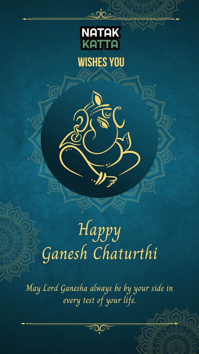 natakkatta's tweet photo. Happy #GaneshChaturthi to all , from #natakkatta , 
.
.
.
#GanpatiBappaMorya #GaneshChaturthi2022 #indianfestival #Ganeshotsav2022 #natakkattapost https://t.co/uOMMoOIYYF