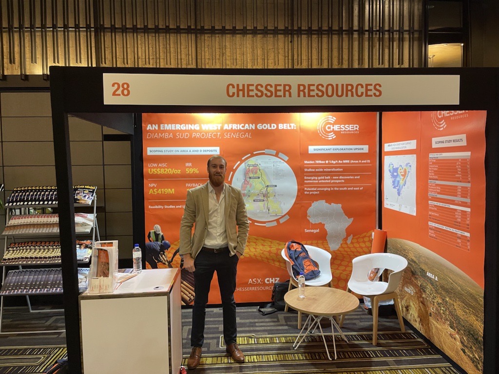 Chesser_CHZ's tweet photo. $CHZ MD and CEO Andrew Grove and Senior Geologist Brenton McWhirter are both at @Paydirt_Media's Africa Down Under Conference at the Pan Pacific Hotel in Perth this week.

Come and chat to the team at booth 28 if you're attending the event over the next couple of days. #ADU2022 https://t.co/v6PcNW2mvB