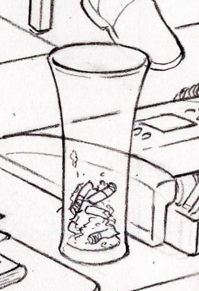 me: "what else can be seen in a vase besides flower?"
friend: "cigarette buds" 