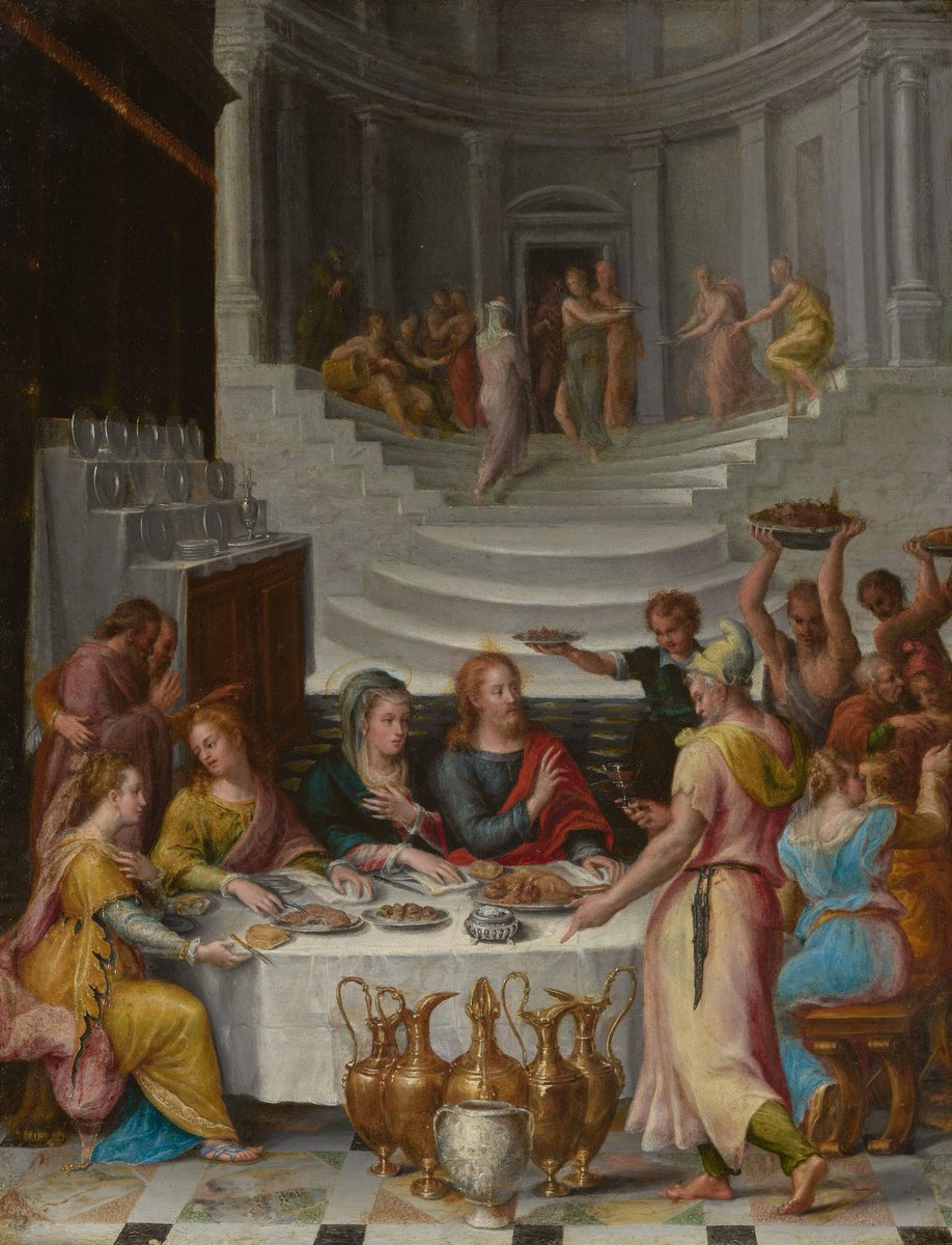 Mweilc's tweet photo. Le @GettyMuseum annonce l’acquisition chez #NicholasHall des Noces de Canaa peint sur cuivre (47,3 x 36,2cm) par Lavinia Fontana. C’est le second tableau de l’artiste en Californie avec la Sainte Famille du @LACMA. Une nouvelle exposition sur l’artiste aura lieu à Dublin en 2023. https://t.co/oci2zpZHZs