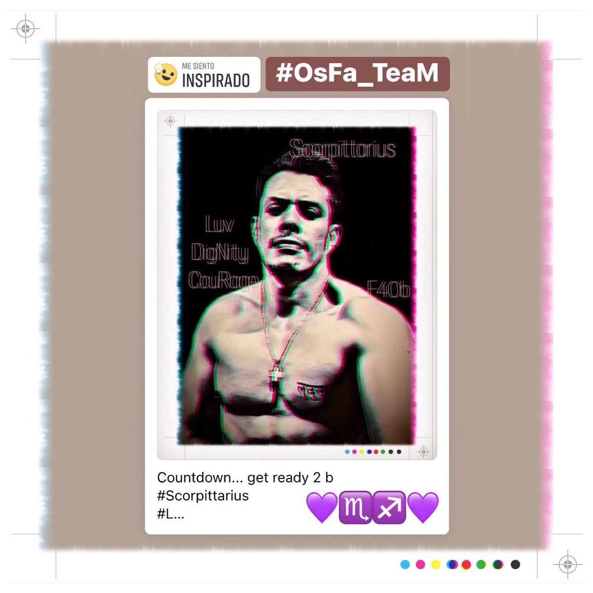fabiianbeta08's tweet photo. #OsFa_TeaM 🤍🦂🏹🤍
#OM 👊❤️👍 .. ..🕯🕯🕯.🕯🕯🕯🕯🕯🕯🕯🕯🕯
“Countdown... #get_ready 🦋🐺🟨🟨🟨 #2_b ✨🌟✨ #Scorpittarius 💜♏️♐️💜 AMeN 🙏 mi PA #OjosBonitOS TeAMO @oscarmataherr!!”
🤍🤜🏼🤛🏻🤍
🤍💛❤️💧
🎩👜✨🦋
#Luv
#DigNity
#CouRage
#HAbiBios
#OMLegacy
#OsFa_MiLy
By #OsFa® 💛💧 https://t.co/TbikYWPg6l