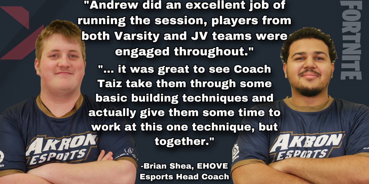Prepare yourself for the upcoming season with our esports coaches. Here's a nice quote from EHOVE Esports Head Coach.