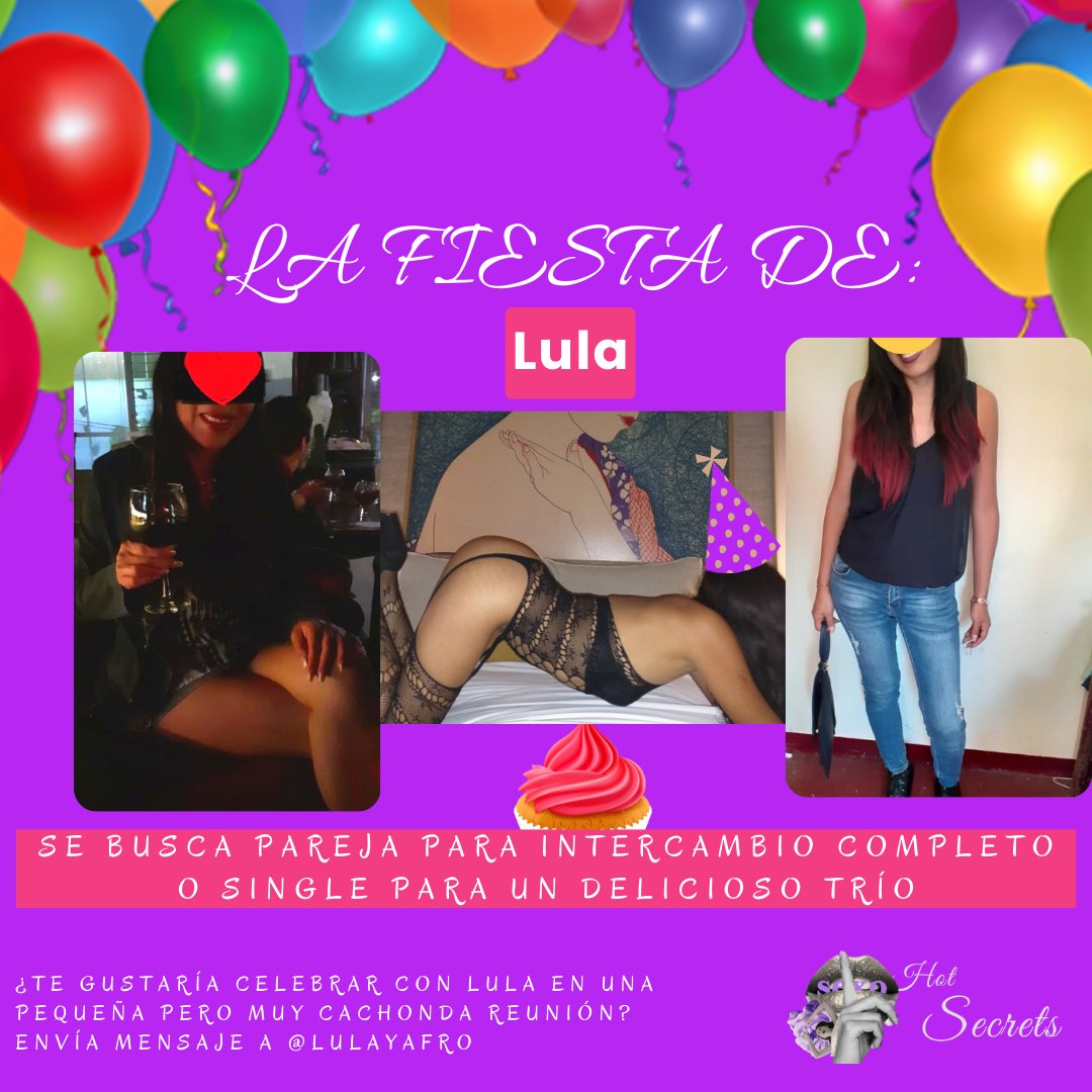 Hot_Secrets_'s tweet photo. Se aproxima el cumpleaños de Lula, CO-fundadora de la red social swinger #HotSecrets y aunque es una mujer bastante ocupada, no olvida su lado sensual y cachondo. 
Su deseo de cumpleaños es celebrar con un rico intercambio de parejas con ella y Afro o con un delicioso trío HMH https://t.co/HoheizzaN5