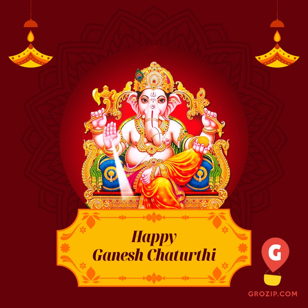 higrozip's tweet photo. Happy Ganesh Chaturthi! May Lord Ganesh shower you with success in all your Endeavours. Lord Ganesha bless you with the treasure of health, wealth🙏

#grozip #grozipit #ganpatibappa #bappamorya #ganeshutsav #hindu #lordganesha #bappamajha #Shiva https://t.co/yOijmq9GsQ