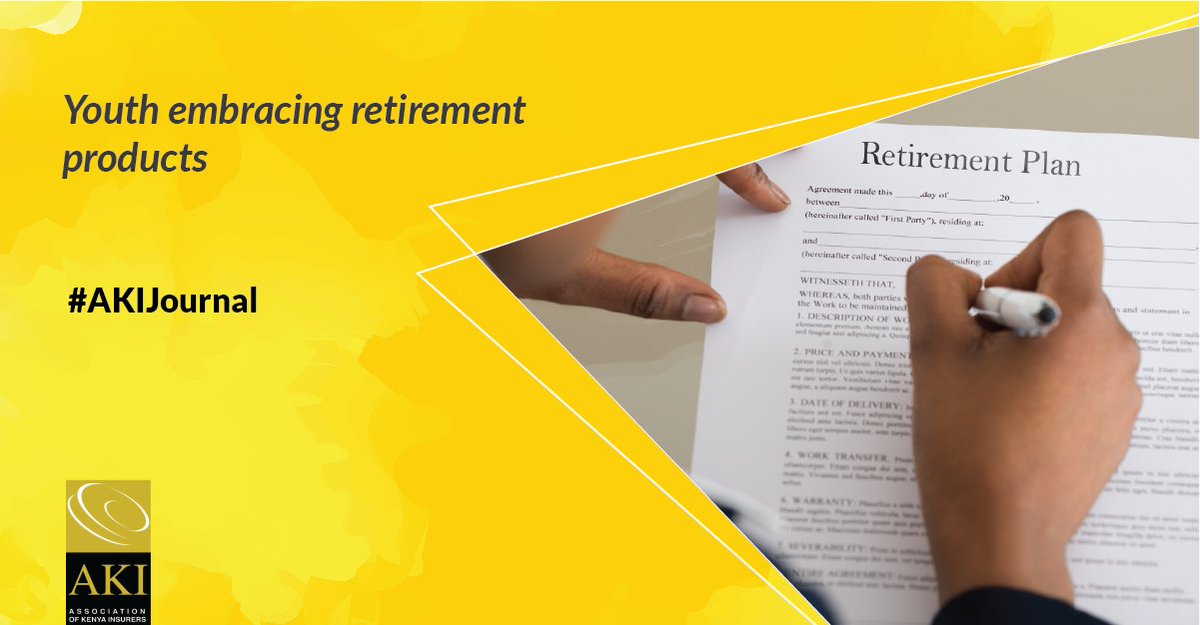 Retirement poa bila stress needs deliberate planning. Young people have embraced retirement products. Read more from Kennedy Odenyo of @icealion in the July 2022 edition of the AKI Journal : akinsure.com/media#journals #AKIJournal #RetirementPlans