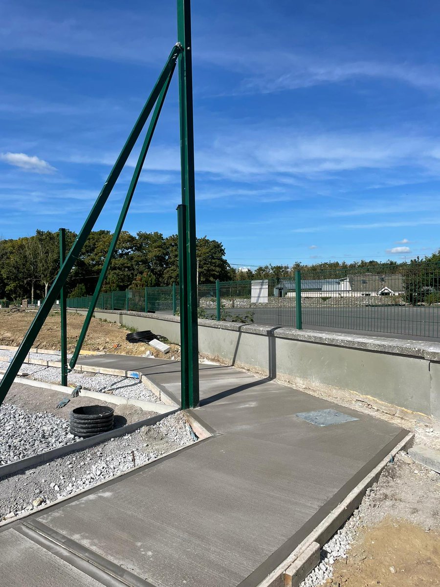 PST_Sport's tweet photo. Concrete footpaths prepared & poured here at @LixnawGAA. PST is a Design & Build specialist contractor focusing on the construction of all artificial grass sports surfaces & supporting infrastructure (fencing, lighting, access etc.) offering a #completeturnkeysolution to clients. https://t.co/eT0AtIJgAP
