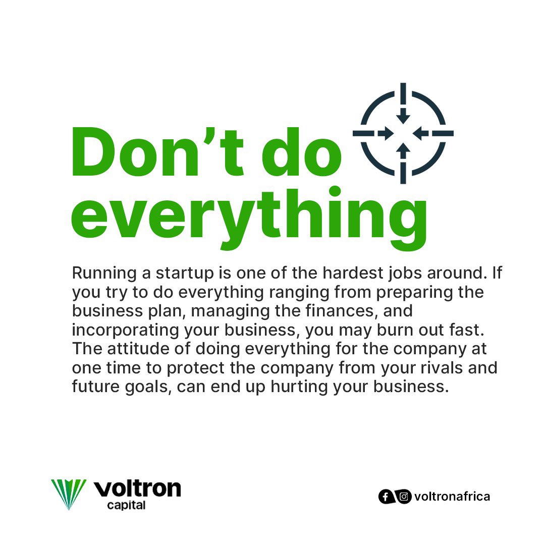 voltronafrica's tweet photo. When building a start up, don’t do everything, invest in building a team. https://t.co/d5dlMDI3A7