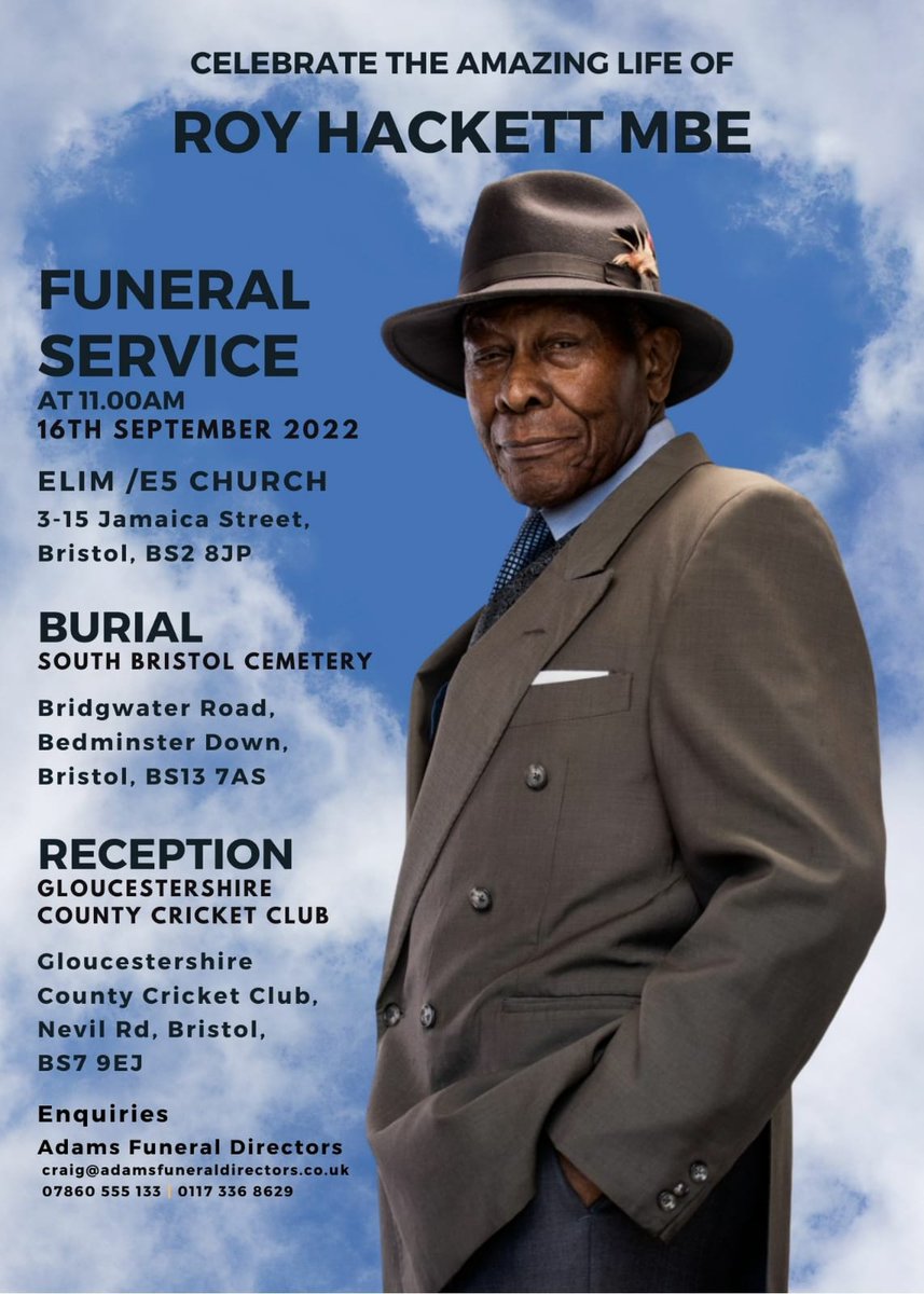 MXCCBristol's tweet photo. The official Funeral Procession for Roy Hackett MBE.

FRIDAY 16TH SEPTEMBER 2022 AT 11AM

#Bristol #MXCC https://t.co/VOwOSs8ZIp