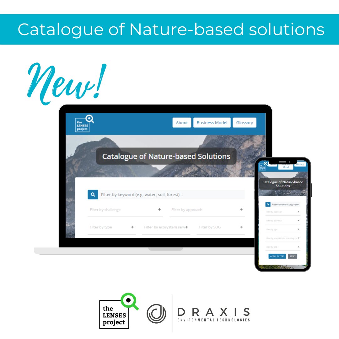 Draxis Environmental (@draxisenv) on Twitter photo 💥We are pleased to announce the launch of the Catalogue of Nature-based solutions, a tool #DRAXIS developed in the context of <a href="/lenses_project/">The LENSES Project</a>
📌Simply put, the tool helps you find nature-based #solutions for nature-based #challenges!
Follow the link👉bit.ly/3R25sRt 💥We are pleased to announce the launch of the Catalogue of Nature-based solutions, a tool #DRAXIS developed in the context of <a href="/lenses_project/">The LENSES Project</a>
📌Simply put, the tool helps you find nature-based #solutions for nature-based #challenges!
Follow the link👉bit.ly/3R25sRt