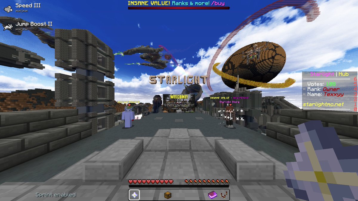 starlightmcnet's tweet photo. Another year has almost passed. And as always, we are striving for innovation and improving our overall gameplay experience for our amazing players! 🪐 https://t.co/w0nxOSndHz