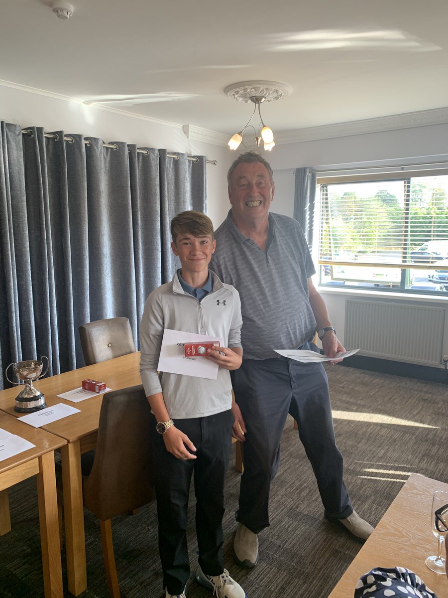CottParksJDP's tweet photo. Our Junior Open winner (Best Nett) was Alfie Dacey of @GantonGC Beating Jamie Skinner of Middlesbrough Golf Club on count back. Really well played Alfie! @YUGCUK @Erugc_u18s @YORKSHIREGOLFER @CottinghamParks https://t.co/oNzNFiemZs