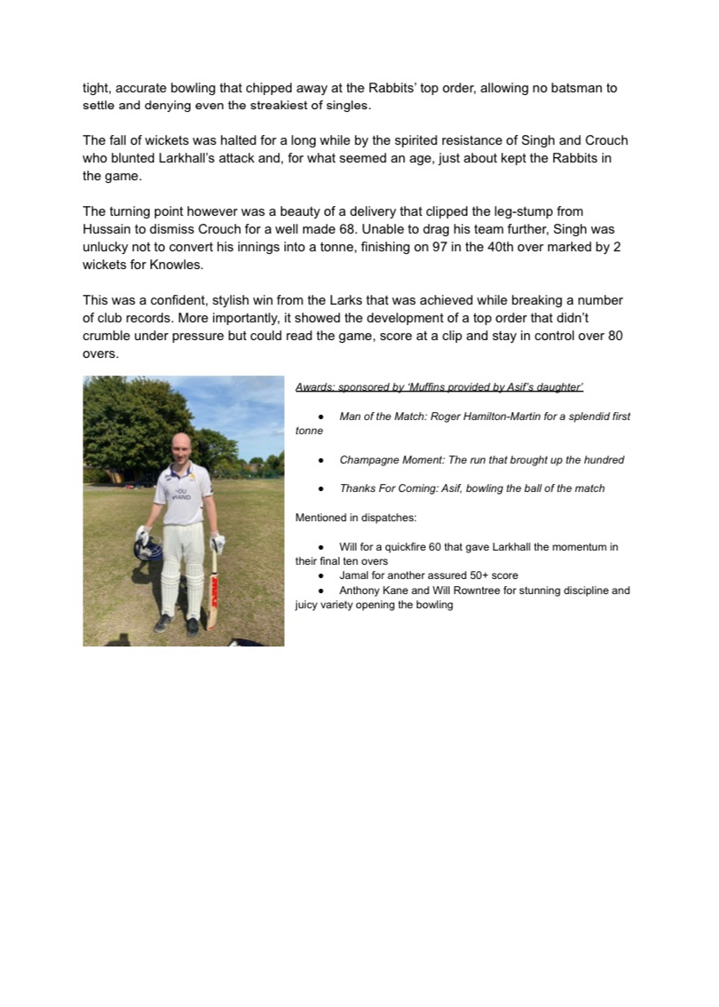 Larkhall Wanderers Cricket Club tweet media