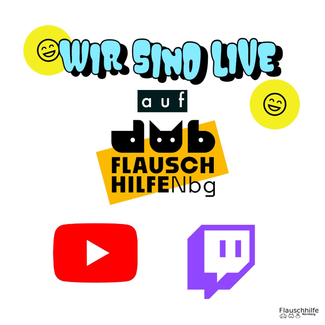 Flauschhilfe's tweet photo. Es ist soweit, nun können wir #24 #Stunden zeigen, was wir uns #überlegt haben und #vorbereitet haben. Sei jetzt dabei auf #Youtube und #Twitch unter dem Namen #Flauschhilfe. Wir wollen #aktiv werden und dem Tierheim Nürnberg  #helfen und unterstützen. Vielen Dank https://t.co/ESdtYzvKvi