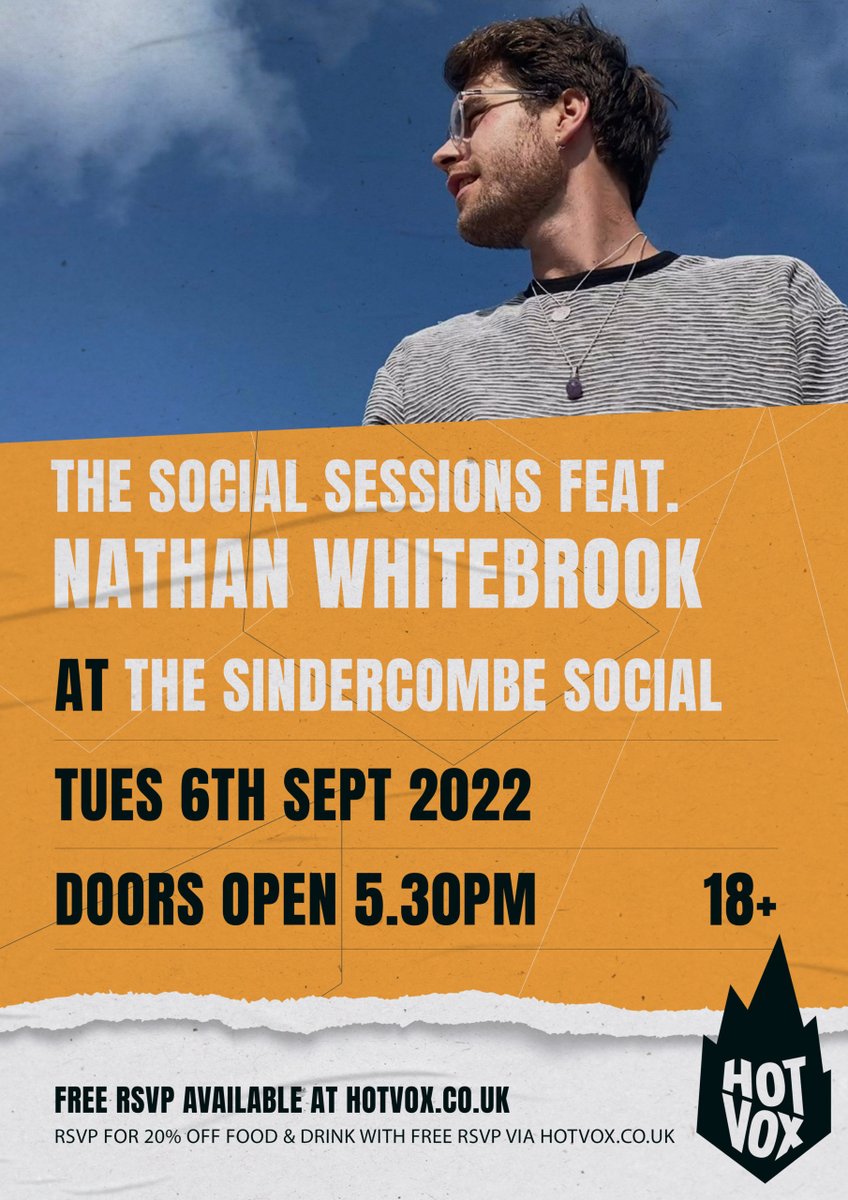 Check out our LISTEN LIVE playlist featuring '17:25' by NATHAN WHITEBROOK! Also, make sure to grab tickets to watch Nathan Whitebrook at The Sindercombe Social on 6th September. Check out the Article and Playlist here: bit.ly/3CKhWbN FREE RSVP: bit.ly/3RoZnOI