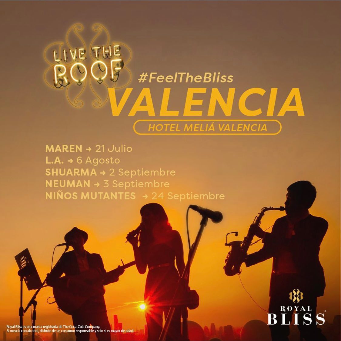 Este finde, <a href="/LiveTheRoof/">Live The Roof</a>🎶 te permite disfrutar de los conciertos íntimos de <a href="/shuarmamusic/">Shuarma</a> y <a href="/NEUMANmusic/">Neuman</a> en la terraza del hotel Meliá València.🔝

Música en directo y un atardecer de fondo, compra tu entrada.🎟️

visitvalencia.com/agenda-valenci…