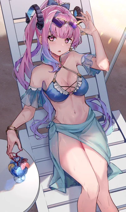 #今月描いた絵を晒そう 夏は肌面積が多くなる 