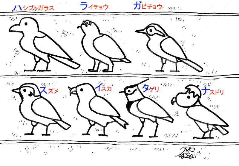 今日のなすびの頭はカラッポ。
昨日の象形文字の解読の結果。 