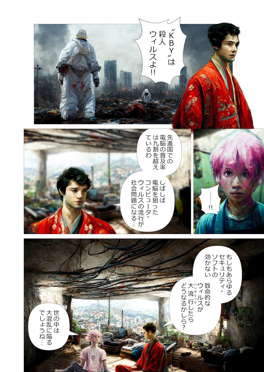 AIにマンガを描かせてみるテスト(11/n)

#Midjourney #マンガが読めるハッシュタグ #ツイッタSF #サイバーパンク桃太郎 