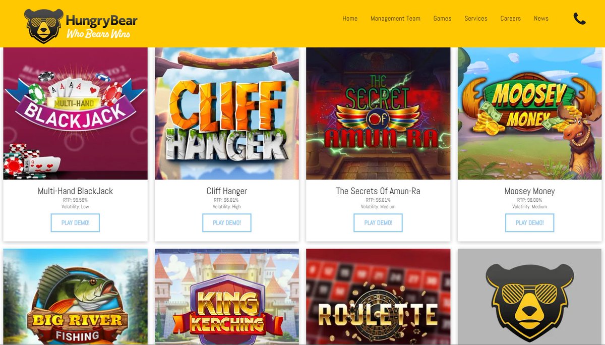 SlotMastersUK's tweet photo. #WednesdayWins - DISCOVER &amp; PLAY! 🎲

The HungryBear website now allows our visitors the opportunity to demo some of our recent slot game releases. 🎰😍

👉 https://t.co/lXHJvCIrJW 👈

Let us know your thoughts in the comments! 👇

#WhoBearsWins 🐻 🔞

#gameplay  #games #slots https://t.co/Gsv8vBaFbf