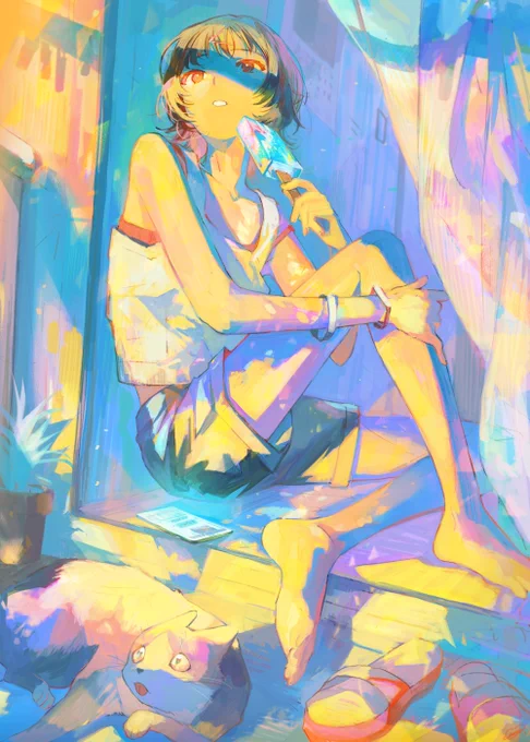 #今月描いた絵を晒そう 夏を描いた  