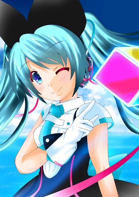 ミクさん、お誕生日おめでとうございます!!マジミラ10周年でもあるので、大好きな幕張ちゃんを描きました。#初音ミク生誕祭 #初音ミク誕生祭2022 #初音ミク #マジカルミライ #マジカルミライ2022 