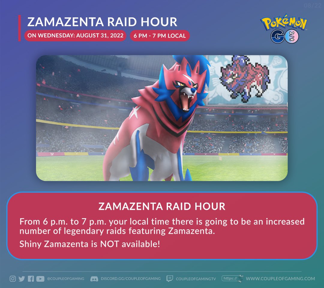 Couple of Gaming on Twitter "Zamazenta is getting a 