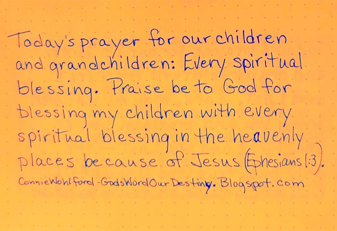 wohlford_connie's tweet photo. Today ...
#everyone #every #spiritual #blessing #spiritualblessing #heavenly #heavenlyplaces #prayforchildren #GodsWordOurDestiny
https://t.co/exXzjjnuoM https://t.co/VYxb8xlVBy