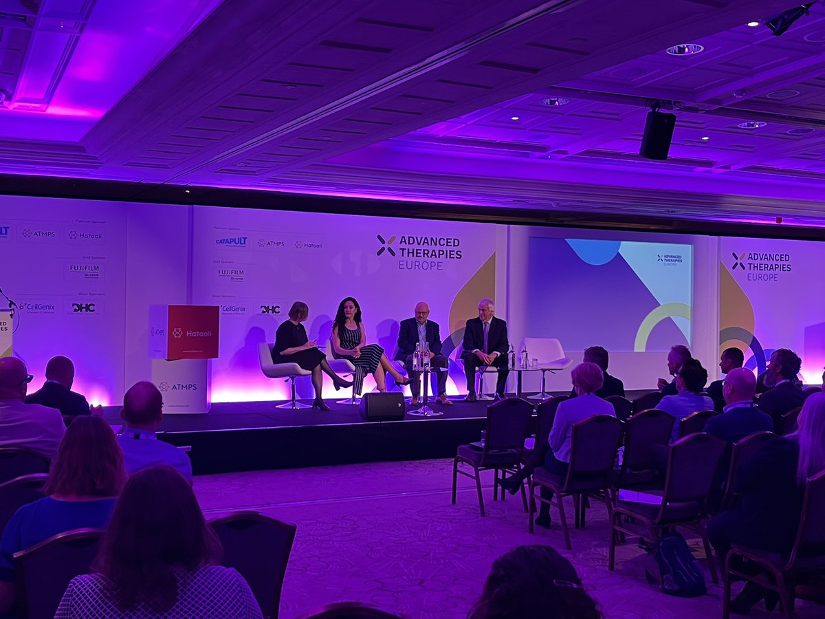 Great panel on regulatory futures for CGT from various perspectives - Niloofar Davoodi, <a href="/TakedaPharma/">Takeda</a>, Ian Rees, <a href="/MHRAgovuk/">MHRAgovuk</a>, Michael von Forstner, <a href="/biogen/">Biogen</a> and led by Jacqueline Barry, <a href="/CGTCatapult/">Cell and Gene Therapy Catapult</a> 

#advancedtherapieseurope #ate2022 #ate22 #celltherapy #regulatory
