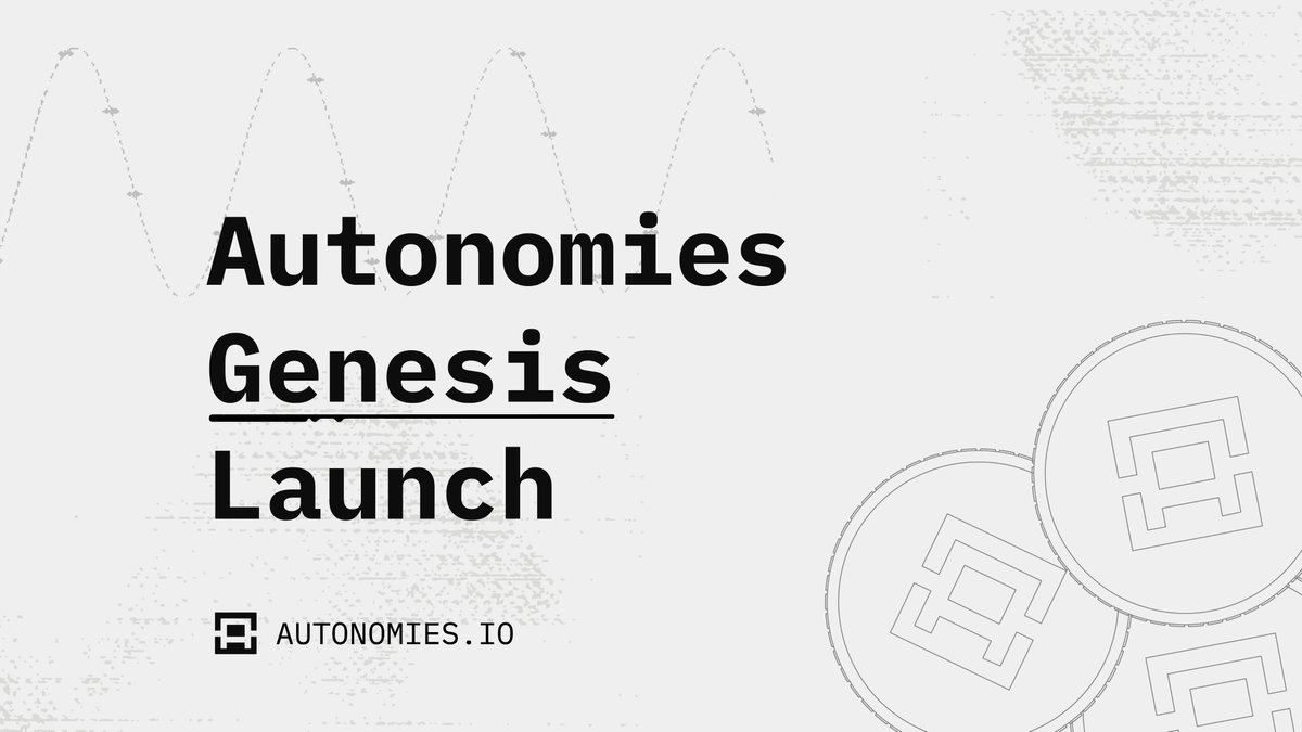 As our #DAO is now officially live, we've published the Genesis Launch Plan for Autonomies 🚀💿

This article provides in-depth information about the #AUT token 🪙, our #Governance model🏛and the #SmartContracts 📜 underlying the platform! 

Read on 👉 autonomies.io/post/the-auton…