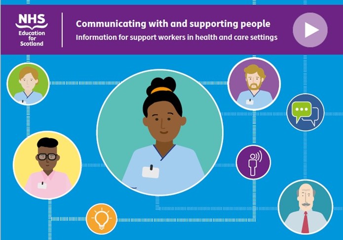 NES_hcsw's tweet photo. This valuable resource contains 5 bite-sized pieces of learning to help Support Workers work in the best way possible when communicating with &amp; supporting people, families and carers. Check it out https://t.co/xg7Hr3ZPqw #HCSWLearn https://t.co/ofAuSDP2uT