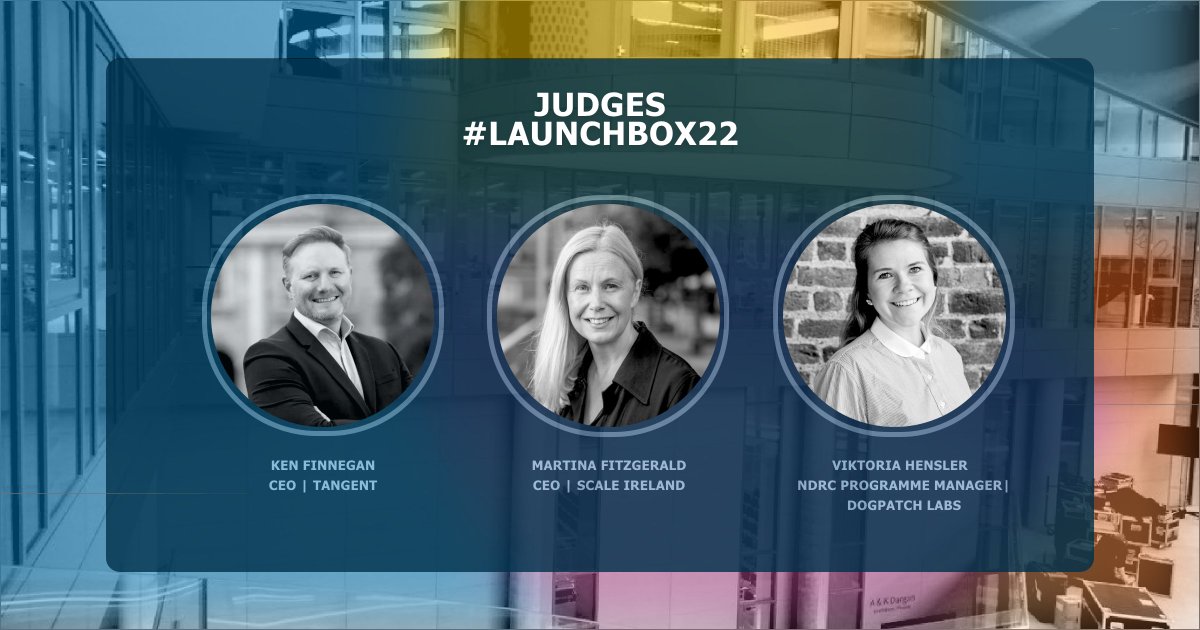 OpenIncubatorIE's tweet image. The wait is finally over....
👏Meet the judges of #LaunchBox22 Demo Day
Ken Finnegan - CEO | @TCDTangent
Martina Fitzgerald - CEO | @ScaleIreland
Viktoria Hensler - NDRC Programme Manager | @dogpatchlabs
👉Join us virtually on Demo Day: hubs.la/Q01lfHz30
#LaunchBox22