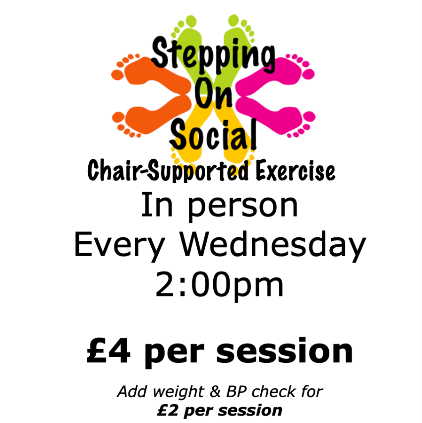 HIHGroup's tweet photo. Grays Road Institute 2-3:30pm
Join Stepping On Social this afternoon for a chair-supported exercise class followed by hot drinks and sweet treats.
#ChairSupportedExercise #LetsEndLoneliness #OlderPeople #StocktononTees #SteppingOnSocial #DementiaFriendly #FallsPrevention https://t.co/5azSnnVBBs