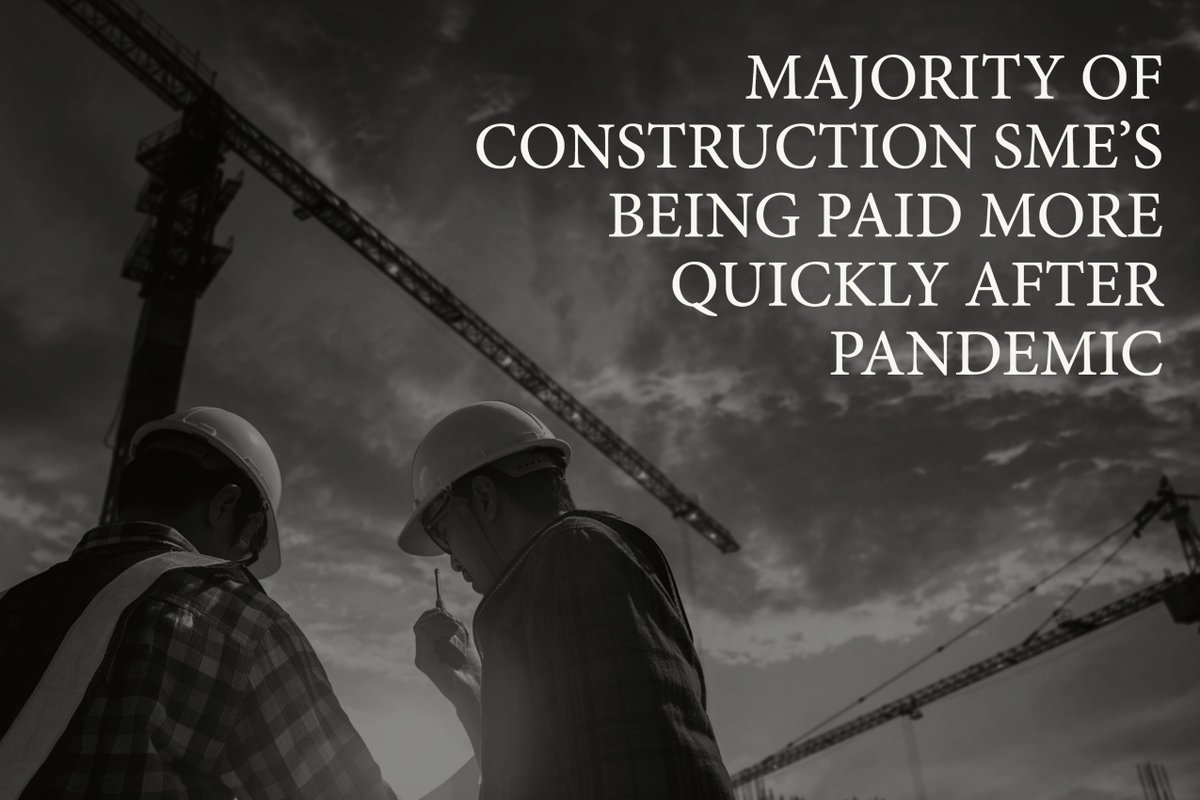💰 A report by the CIOB which highlights the 'positive legacies' of the Covid-19 pandemic within the construction industry has revealed that a "shift in business practices" has led to the majority of construction SME's being paid more promptly post covid.
