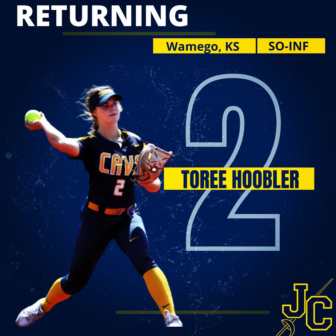 jccc_softball's tweet photo. Next for the Johnson County Softball 2022-2023 Roster. 

Returning for her Sophomore Season: #2, Toree Hoobler from Wamego, KS! https://t.co/omQqh5MLJ9