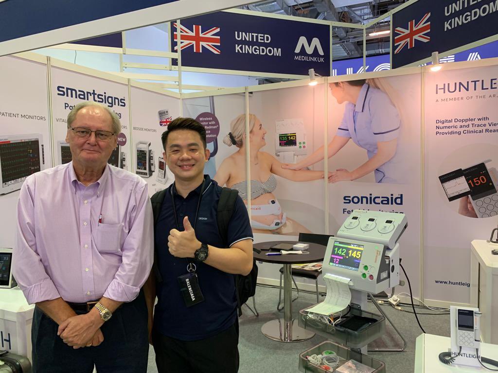 Huntleighdiag's tweet photo. Seeing plenty of interest in the new #Sonicaid Wireless Transducer System for our Team3. Great to catch up with our good friends and distributors from Malaysia #MFA2022 https://t.co/NsTT8YZVgq
