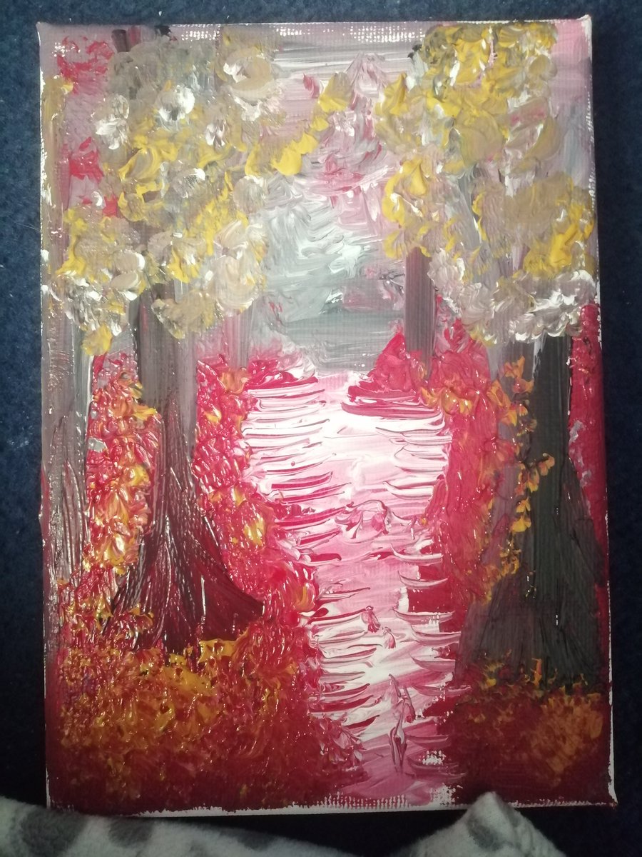 XIts_HexX's tweet photo. Wanted to share my first proper painting I have done! Proud of it being my first piece could of done something different with the sky but I'm happy! #art #painting #newbieartist #newpainter https://t.co/VuLGivE0Cy