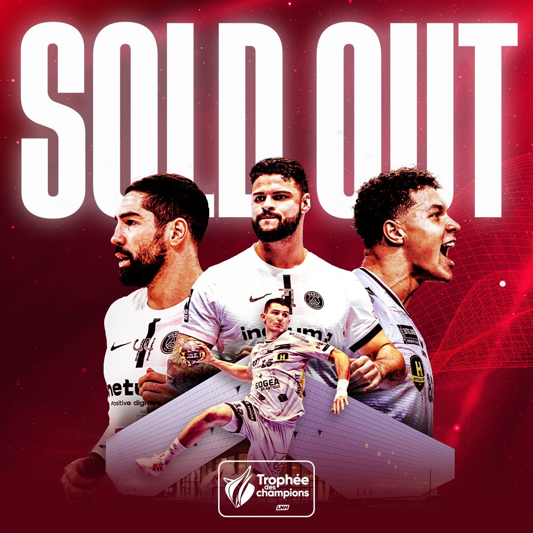 Ligue Nationale de Handball (@lnhofficiel) on Twitter photo ALERTE SOLD OUT !
Le Trophée des Champions 2022 se jouera à guichets fermés à l'<a href="/ArenaFuturo/">Arena Futuroscope</a> 😎
Mais tu pourras toujours suivre le choc <a href="/psghand/">PSG Handball</a> ⚡️ <a href="/HBCNantes/">HBCNantes</a> sur <a href="/beinsports_FR/">beIN SPORTS</a> 📺 ALERTE SOLD OUT !
Le Trophée des Champions 2022 se jouera à guichets fermés à l'<a href="/ArenaFuturo/">Arena Futuroscope</a> 😎
Mais tu pourras toujours suivre le choc <a href="/psghand/">PSG Handball</a> ⚡️ <a href="/HBCNantes/">HBCNantes</a> sur <a href="/beinsports_FR/">beIN SPORTS</a> 📺