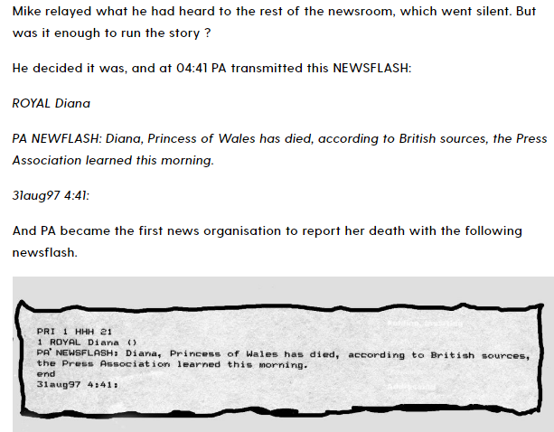steve_jones's tweet image. Martin Keene - who followed Diana round the world as a royal photographer - recalls the events 25 years ago today that led to @PA informing the world of her death.